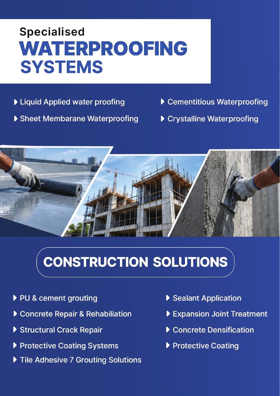 Specialised waterproofing systems